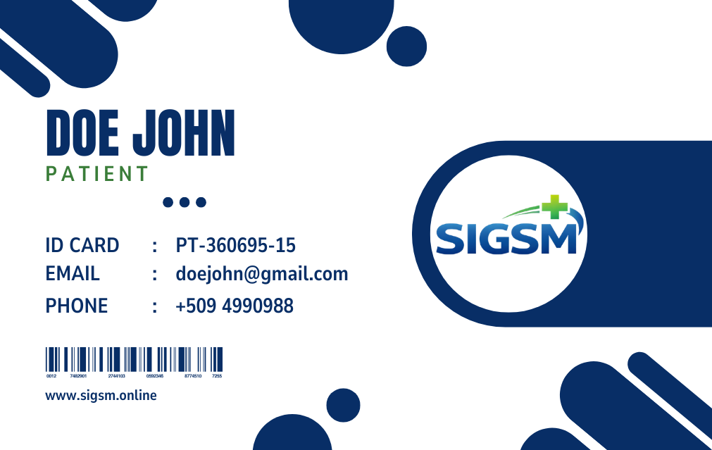 Carte NFC Patient SIGSM
